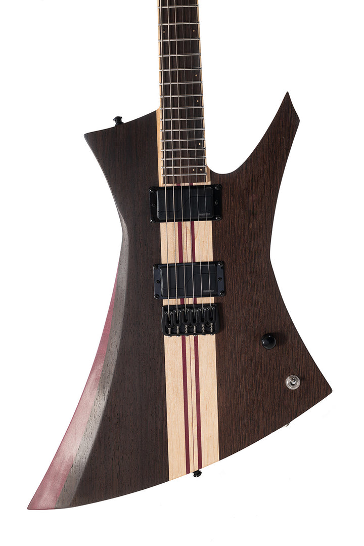 EX_Wenge_Amarante_front_close_up_De_Leeuw_Guitars_Paris_Made_in_France_Luthier_Guitar_Maker_France_Neck_Through_Manche_Traversant