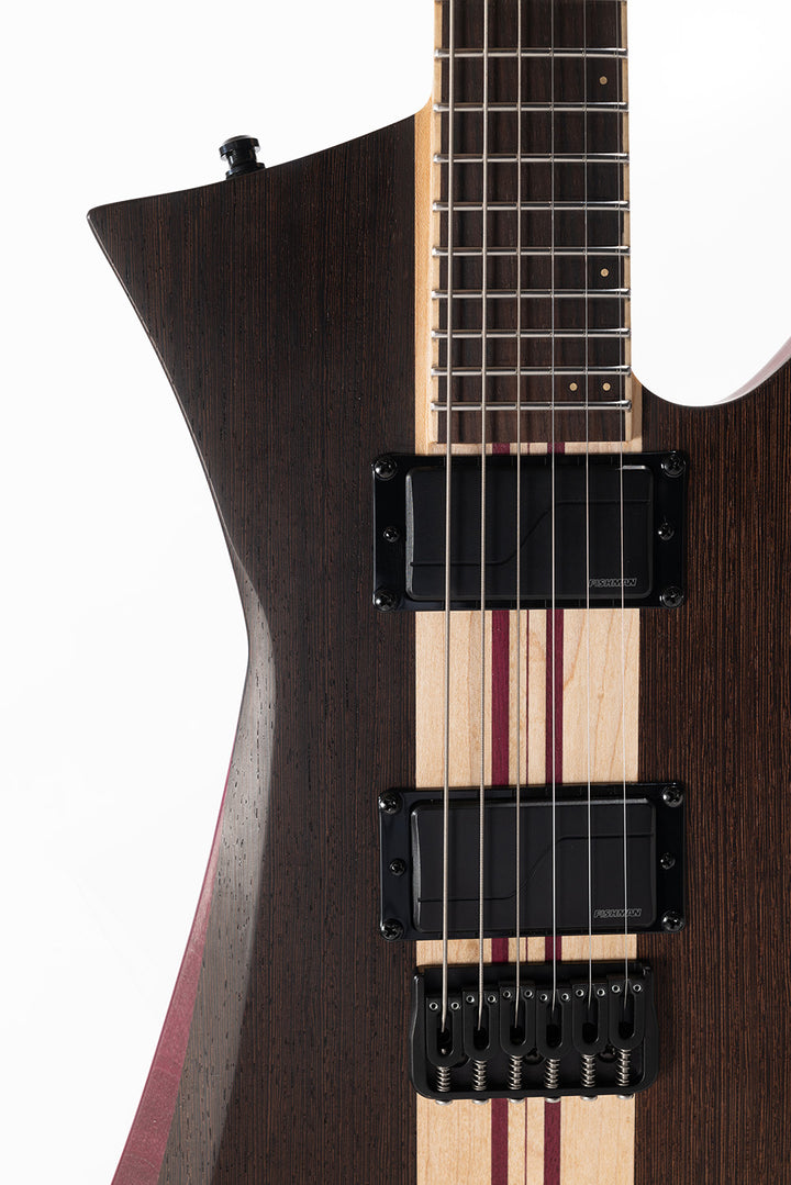 EX_Wenge_Amarante_Front_details_De_Leeuw_Guitars_Paris_Made_in_France_Luthier_Guitar_Maker_France_Neck_Through_Manche_Traversant