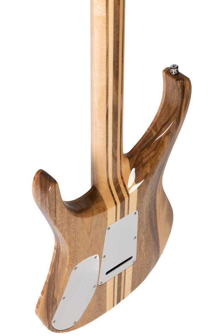 MS6_Guitar_Tremolo_Dark_Chocolate_Back_Close_Up_Side_1_De_Leeuw_Guitars_Paris_Made_in_France_Luthier_Guitar_Maker_France_Neck_Through_Manche_Traversant